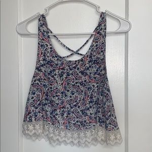 Summer crop top with cute back